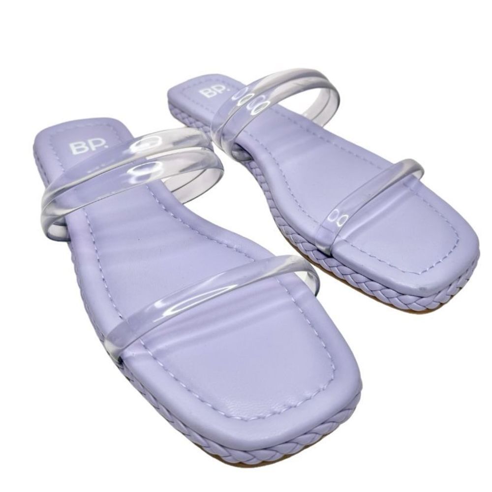 Nordstrom BP Viola Barbie Lilac Braided Flat Slide Sandals Size 9.5